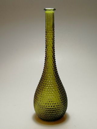 Vintage Empoli Glass Italy Genie Bottle Decanter Mid Century 1960 