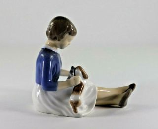 Vintage Bing and Grondahl B&G Girl with Cat and Dog,  No.  2333 5