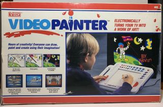 Vtech Video Painter W/ Box Electronic Tv Drawing Vintage 1991 &