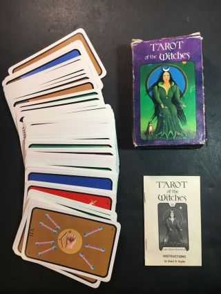 Tarot Of The Witches Fergus Hall 1974 Vtg 78 Card Deck Complete W/ Instructions