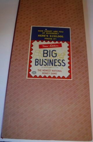 Vintage 1936 Big Business Board Game Instructions & Board Only Transogram Co. 5