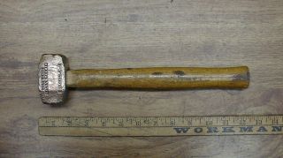 Vntg 1lb.  8.  9oz Last Long No.  2 Copper Head Hammer,  2 - /8 " Head,  1 - 5/16 " Faces,  Xlint