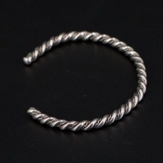 VTG Sterling Silver - NAVAJO Braided Twisted Rope 6.  25 