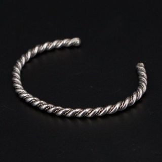 VTG Sterling Silver - NAVAJO Braided Twisted Rope 6.  25 