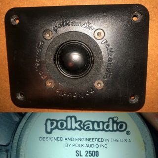Vintage Polk Audio Sl - 2500 Soft Dome Tweeter & Made In Usa 1992
