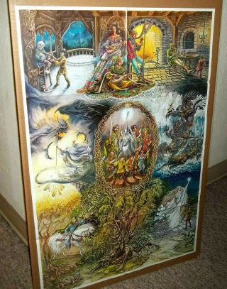 Lord Of The Rings,  The Hobbit Poster 1978 Vintage Near.  Judy King Rieniets