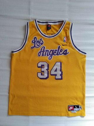 Vtg Nike Los Angeles Lakers Shaquille O 