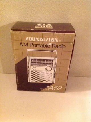 Vintage Soundesign Am/fm Portable Radio 1452