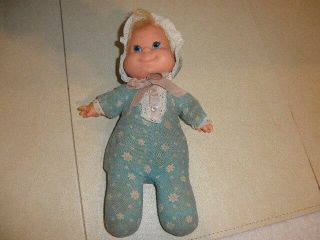 Vintage 1970 Mattel Baby Beans 11 " Talking Doll,  Pull String - She Talks Great