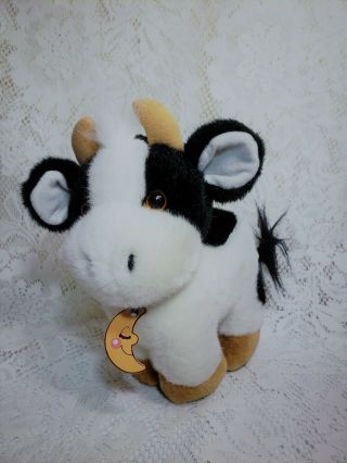 Holstein Cow Jumped Over The Moon Plush Stuffed Animal Vintage Applause 8 "