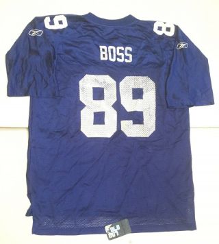 Vintage York Giants Kevin Boss Mens Xl Jersey Reebok Blue 89