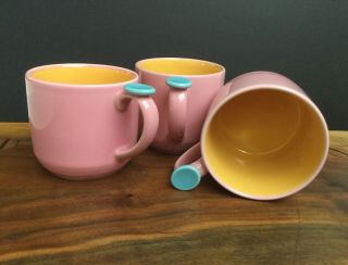 Vintage Lindt Stymeist Colorways Mug Cups Thumb Dot Rest Set (3)