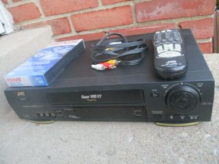 Jvc Hr - S3900u Vhs Vcr S - Vhs Recorder Player With Remote & Cables & Tape