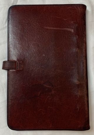 Vintage Coach Brown Leather Address Book 7.  5 " X 5 "