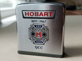 ✓ Vintage Zippo Tape Measure Advertising Hobart Corp.  Qcc 150 Yrs 1897 - 1967