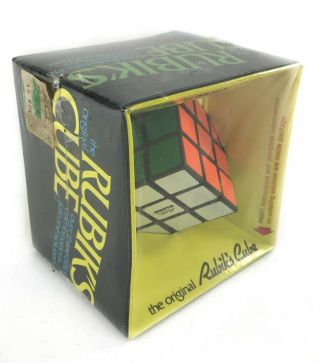 Rubiks Cube 1980 Vintage Ideal Toy Puzzle Package Box Nos