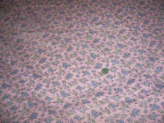 Full Vintage Feedsack: Little Blue and White Flowers on Pink 3