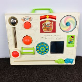 Vintage Fisher Price Activity Center Crib Baby Toy Busy Board 134 Movie Prop