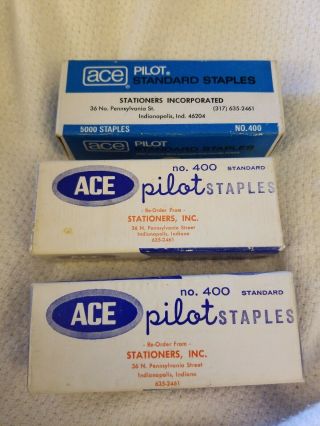 Vintage Ace Pilot No.  400 Staples Use In Ace Pilot & All Standard Staplers