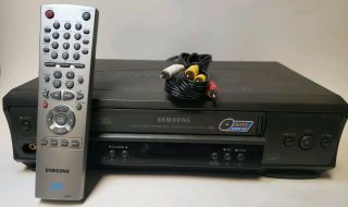 Samsung Vcr Player With Remote And Av Cables 4head Vhs Player Model Vr5160