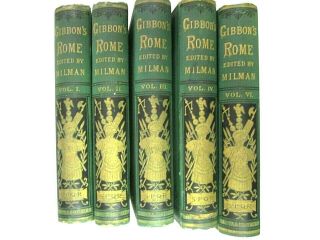 Decline And Fall Roman Empire Gibbon Vols I - Vi (x Vol V) 1879 Harper Very Good