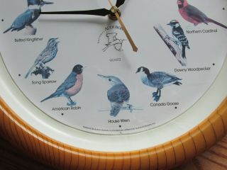 Authentic Vintage National Audubon Society 13” Singing Bird Quartz Wall Clock 6