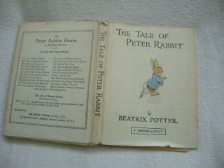 Vintage Hardback Book The Tale Of Peter Rabbit By Beatrix Potter F.  Warne & Co.
