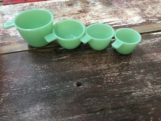 Vintage Jadeite Measuring Cups - Set Of 4
