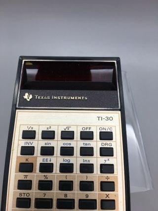 Vintage Texas Instruments TI - 30 Scientific Calculator with Blue Case C10 8