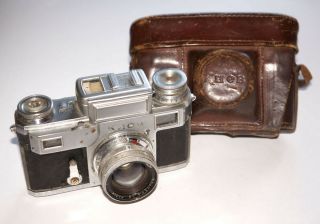 Rare 1954 Kiev - 3 Soviet 35 Mm Rangefinder Camera Contax Clone Sn541805