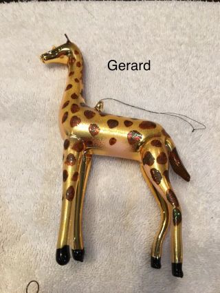 Christopher Radko Vintage Christmas Ornament - Gerard The Giraffe 93 - 252 - 0