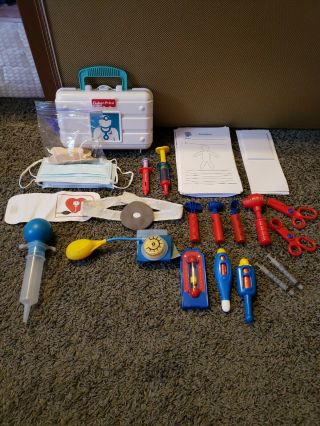 Vintage 1997 Fisher Price Doctor Nurse Medical Play Kit Set Pretend Toy