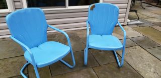 2 Retro Vintage Style Metal Patio/lawn Chairs,  Waiting For Offer