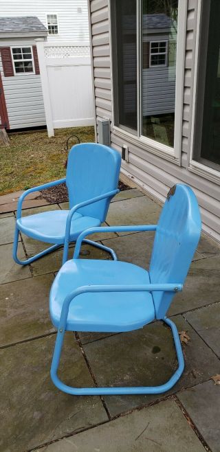 2 Retro Vintage Style Metal Patio/Lawn Chairs,  Waiting for Offer 4