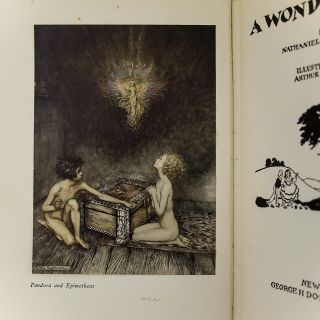 1922 ARTHUR RACKHAM ILLUSTRATED HAWTHORNE ' S WONDER BOOK FIRST AMERICAN EDITION 3