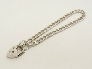 Long vintage sterling silver charm bracelet - no charms - 8 inches 3
