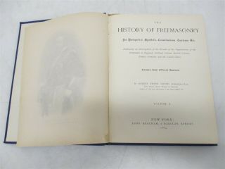 1884 The History of Freemasonry Volume I Hardcover Book by Robert Freke Gould 4