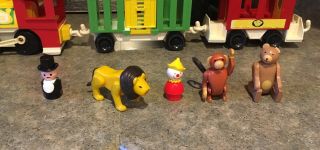 Vintage 1973 Fisher Price Little People Circus Train w/ Animals & People 2