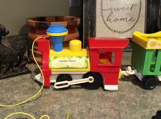 Vintage 1973 Fisher Price Little People Circus Train w/ Animals & People 3