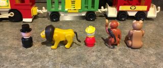 Vintage 1973 Fisher Price Little People Circus Train w/ Animals & People 6