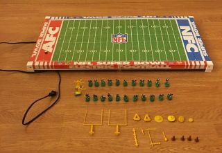 Vintage Nfl Tudor Electric Football Bowl Game Nfc Patriots Vs Rams ‘97