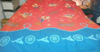 Vintage 90 ' s Disney Toy Story 2 Reversible Twin Comforter Blanket Woody Buzz 4 3