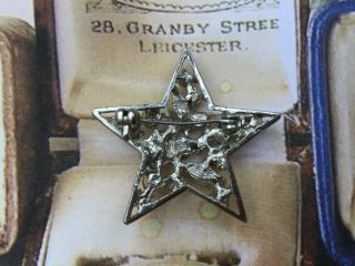 VINTAGE COSTUME JEWELLERY,  LOVELY SPARKLING CRYSTAL,  STAR SHAPED BROOCH 2