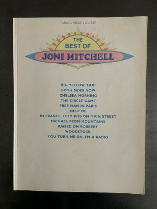 Joni Mitchell (the Best Of) Piano/guitar/vocal/lyrics Music Song Book - Vintage