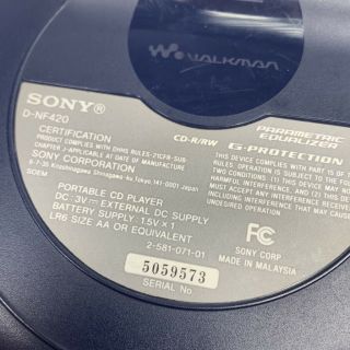 Vintage Sony Walkman PSYC D - NF420 Portable CD MP3 AM/FM Radio Weather Blue 5