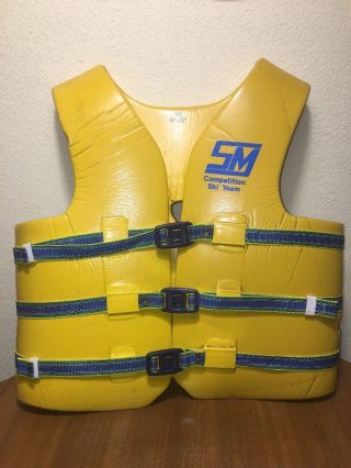 Vtg Ski Master Pfd Life Vest Jacket Foam Type Iii Ski Sail Adult Xxl 46 - 48 "