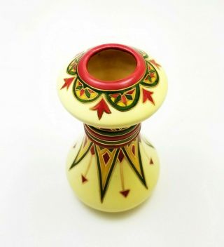 Vintage Hand Painted Austrian Arts & Crafts Movement Vase Finno - Ugric Design 5