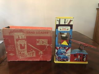 Vintage Wolverine Automatic Sand Loader Tin Litho Made In Usa Toy Construction
