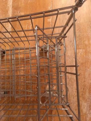 Vintage,  Miniature,  Metal Grocery Shopping Cart / Basket 7