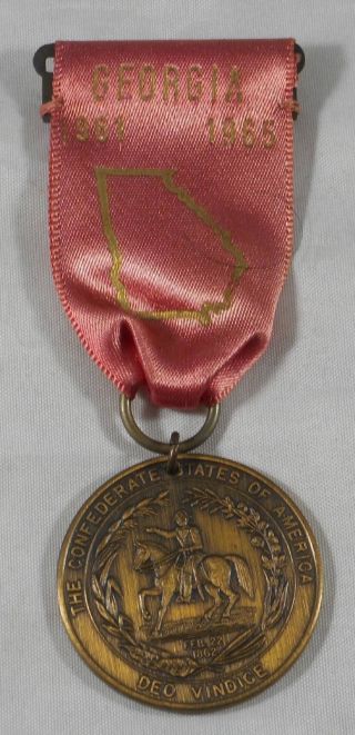 Vintage 1960s Georgia Civil War Centennial Medal Battles Bsa Ucv Csa